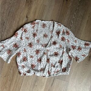 Sage the Label Floral V-Neck Women's Top